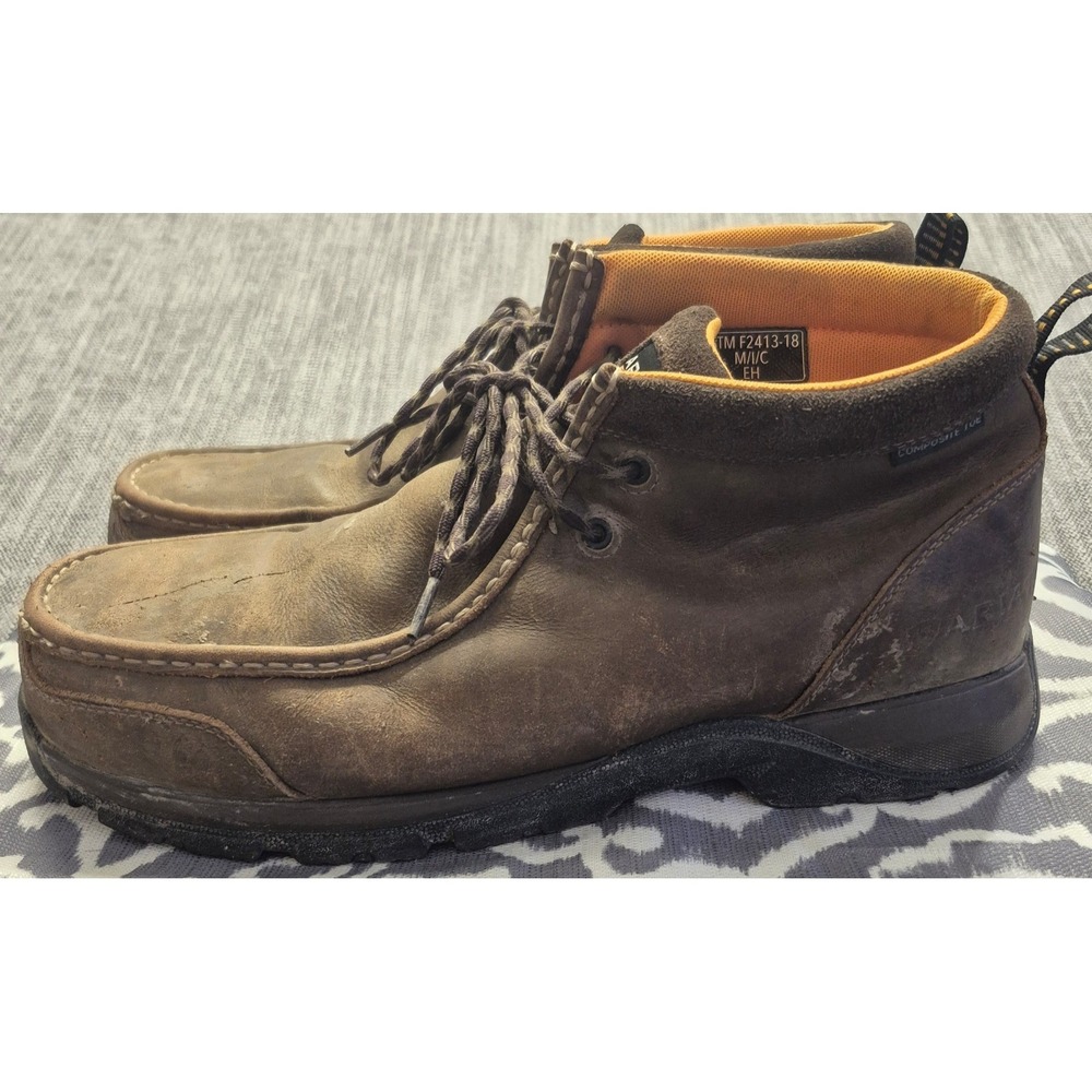 Ariat Edge LTE Moc Composite Toe Work Boots 13 EE Brown ASTM F2413-18 Leather